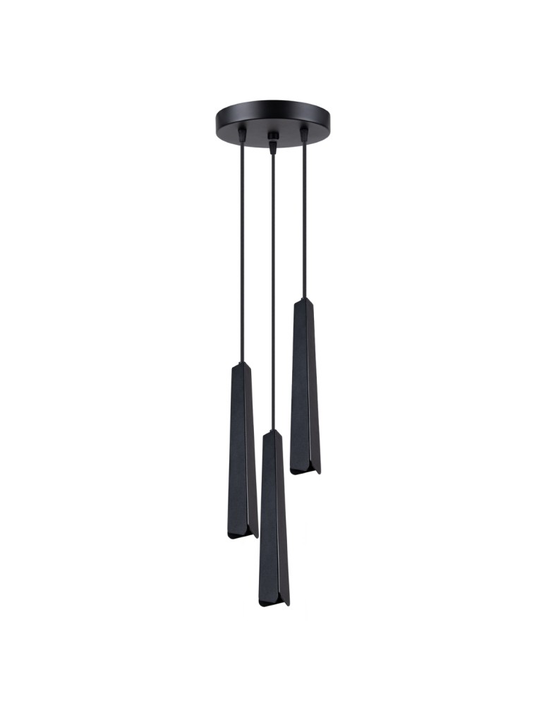 Sollux Lampa wisząca PRYSM 3P czarna SL.1401 Sollux Lampa wisząca PRYSM 3P czarna SL.1401