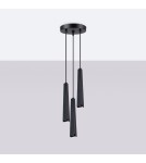 Sollux Lampa wisząca PRYSM 3P czarna SL.1401 Sollux Lampa wisząca PRYSM 3P czarna SL.1401