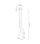 Sollux Lampa wisząca PRYSM 3P czarna SL.1401 Sollux Lampa wisząca PRYSM 3P czarna SL.1401