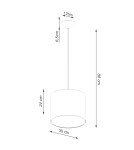 Lampy wiszące - Sollux Lampa wisząca NOVA 30 biała SL.1403 - product 8