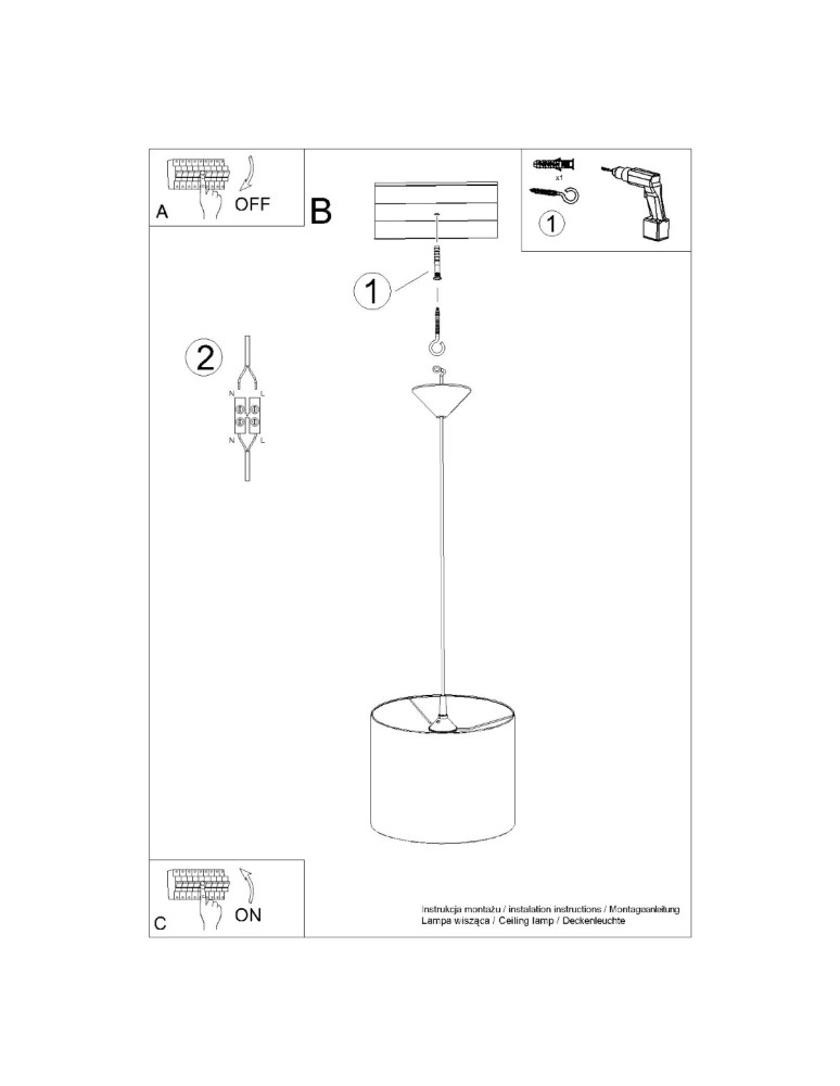 Sollux Lampa wisząca NOVA 30 biała SL.1403