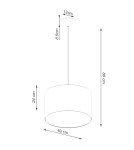 Sollux Lampa wisząca NOVA 40 biała SL.1404 Sollux Lampa wisząca NOVA 40 biała SL.1404