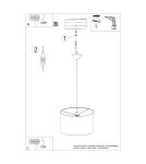 Sollux Lampa wisząca NOVA 40 biała SL.1404 Sollux Lampa wisząca NOVA 40 biała SL.1404