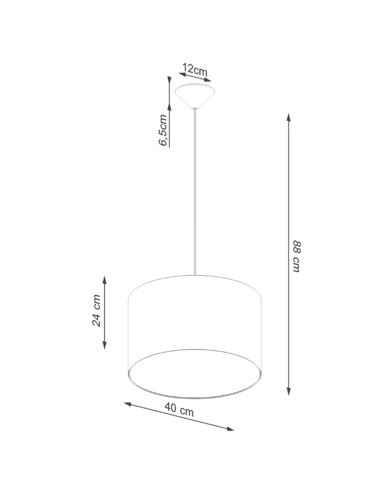 Sollux Lampa wisząca NOVA 40 czarna SL.1406 Sollux Lampa wisząca NOVA 40 czarna SL.1406