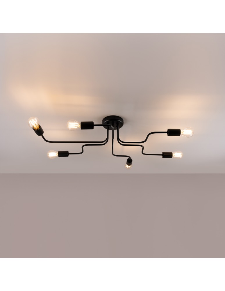 Sollux Żyrandol VECTOR 6 czarny SL.1447 Sollux Żyrandol VECTOR 6 czarny SL.1447