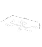 Sollux Żyrandol VECTOR 6 czarny SL.1447 Sollux Żyrandol VECTOR 6 czarny SL.1447