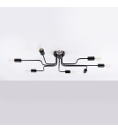 Lampy sufitowe - Sollux Żyrandol VECTOR 8 czarny SL.1448 - product 2