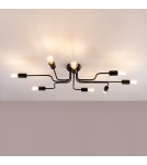 Lampy sufitowe - Sollux Żyrandol VECTOR 8 czarny SL.1448 - product 3