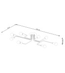 Lampy sufitowe - Sollux Żyrandol VECTOR 8 czarny SL.1448 - product 4
