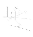Sollux Żyrandol NORAH 6R czarny SL.1453 Sollux Żyrandol NORAH 6R czarny SL.1453