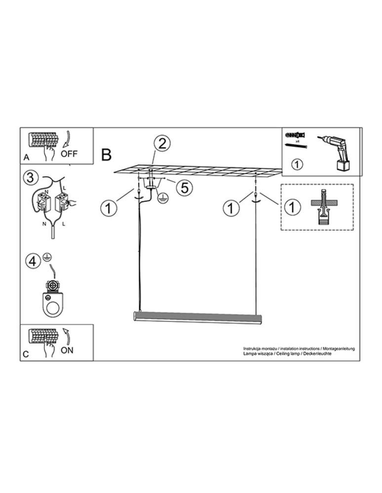 Thoro Lampa wisząca FARGE biała LED 3000K TH.294 Thoro Lampa wisząca FARGE biała LED 3000K TH.294
