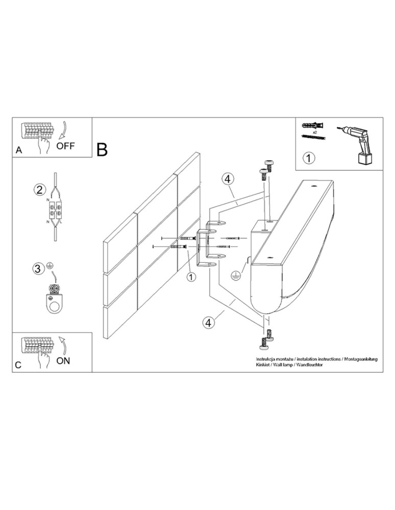 Thoro Kinkiet JORUN złoty LED 4000K TH.315