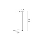 Lampy wiszące okręgi - Maxlight Lampa Wisząca Cayenne 60cm P0605D - product 2