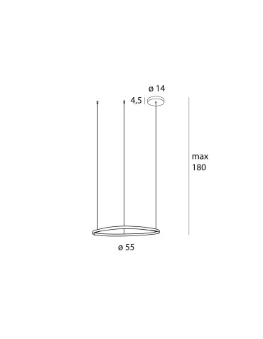 Maxlight Lampa Wisząca Cayenne 60cm P0605D - produkt 2