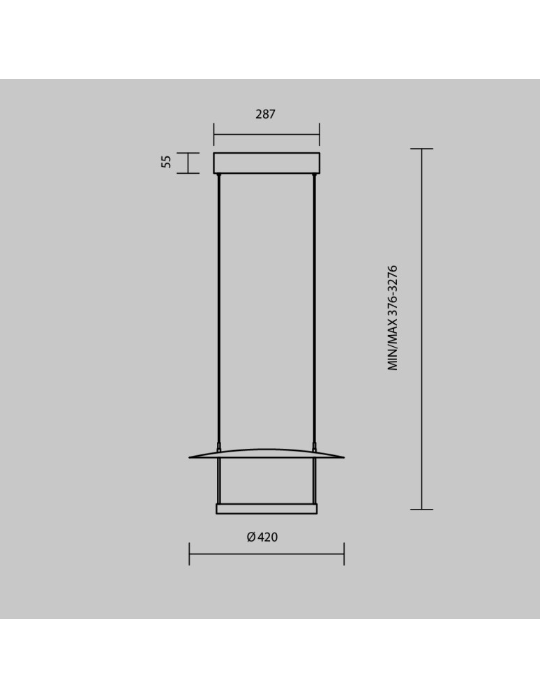 Maytoni Ambience Lampa wisząca LED 1000lm 3000K Czarny MOD280PL-L23B3K1
