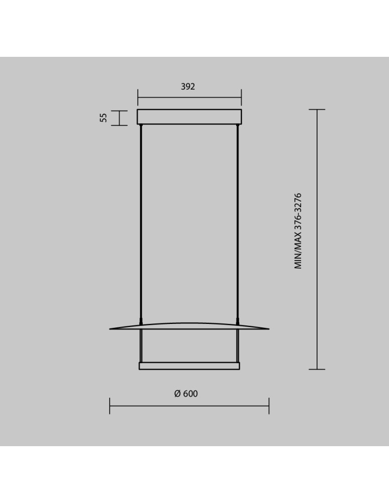 Maytoni Ambience Lampa wisząca LED 1400lm 3000K Czarny MOD280PL-L30B3K1 Maytoni Ambience Lampa wisząca LED 1400lm 3000K Czarny MOD280PL-L30B3K1