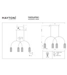Maytoni Antic Lampa wisząca 4xE14 Złoto MOD302PL-04GR Maytoni Antic Lampa wisząca 4xE14 Złoto MOD302PL-04GR