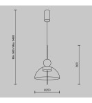 Maytoni Bangkok Lampa wisząca LED 1500lm 3000K Czarny MOD185PL-L12CG3K1 Maytoni Bangkok Lampa wisząca LED 1500lm 3000K Czarny MOD185PL-L12CG3K1