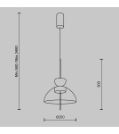 Maytoni Bangkok Lampa wisząca LED 1500lm 3000K Czarny MOD185PL-L12CG3K2 Maytoni Bangkok Lampa wisząca LED 1500lm 3000K Czarny MOD185PL-L12CG3K2