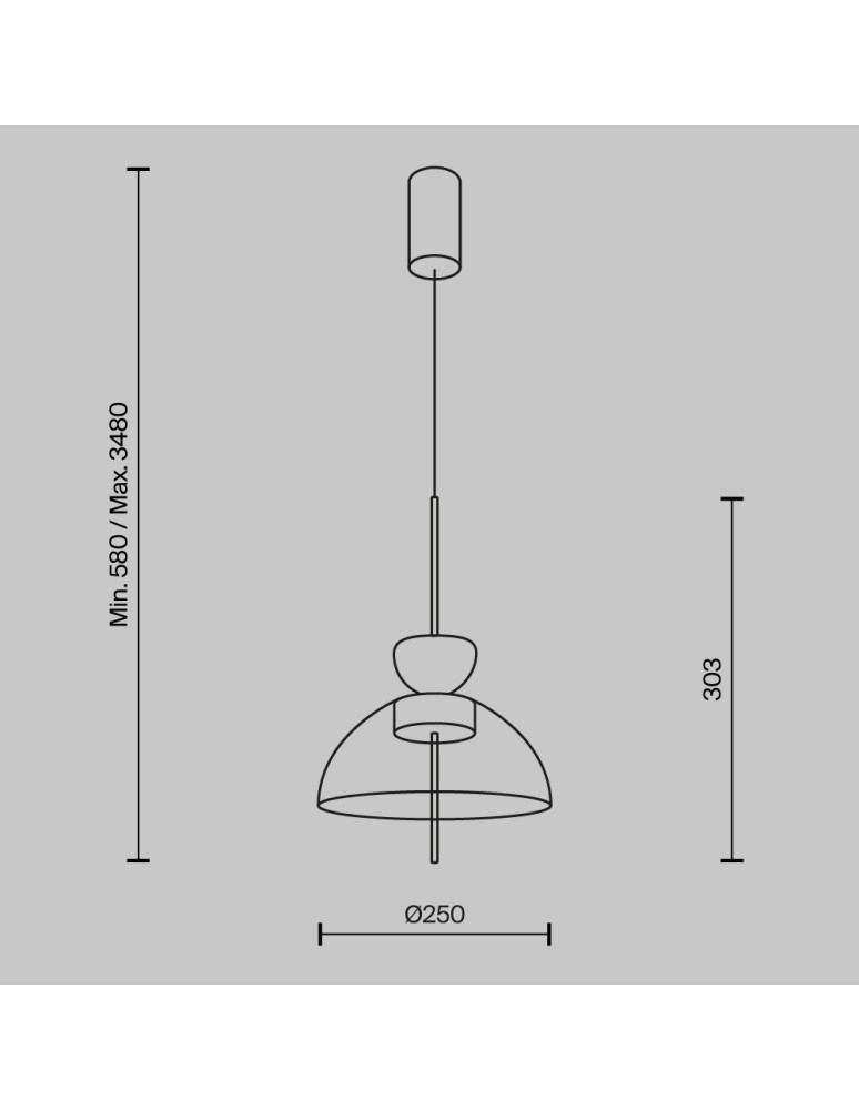 Maytoni Bangkok Lampa wisząca LED 1500lm 3000K Czarny MOD185PL-L12CG3K2 Maytoni Bangkok Lampa wisząca LED 1500lm 3000K Czarny MOD185PL-L12CG3K2