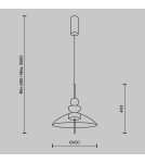 Maytoni Bangkok Lampa wisząca LED 1500lm 3000K Czarny MOD185PL-L12CG3K3 Maytoni Bangkok Lampa wisząca LED 1500lm 3000K Czarny MOD185PL-L12CG3K3