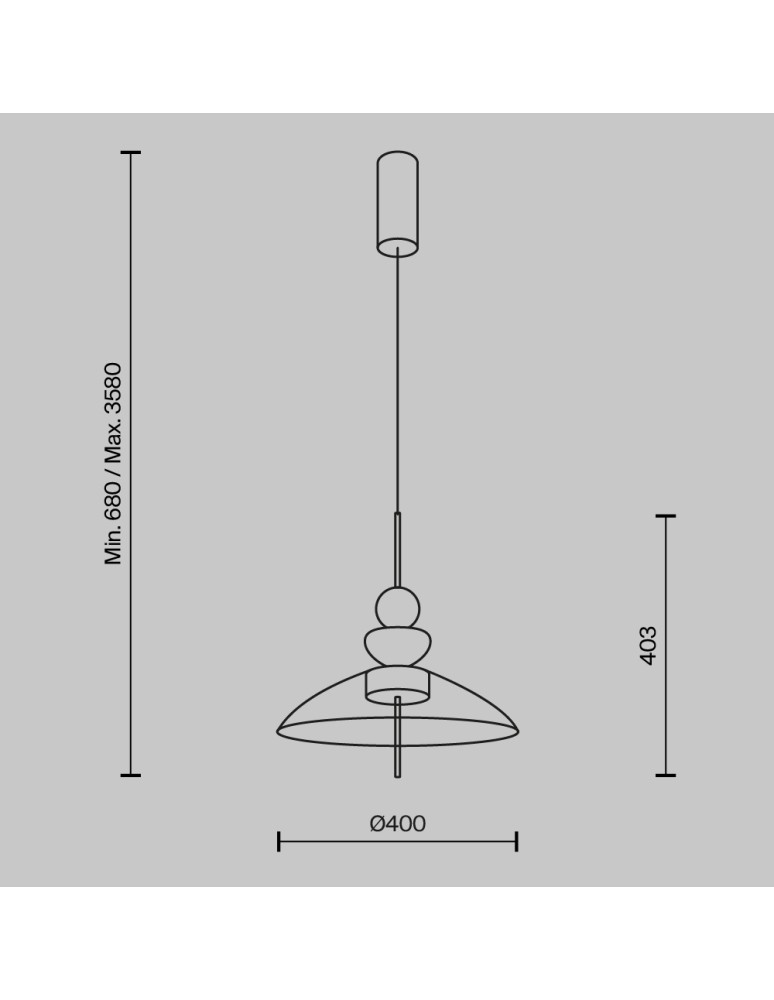 Maytoni Bangkok Lampa wisząca LED 1500lm 3000K Czarny MOD185PL-L12CG3K3 Maytoni Bangkok Lampa wisząca LED 1500lm 3000K Czarny MOD185PL-L12CG3K3
