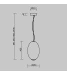 Maytoni Bruma Lampa wisząca LED 2500lm 2700K Chrom MOD397PL-L19CH2.7K Maytoni Bruma Lampa wisząca LED 2500lm 2700K Chrom MOD397PL-L19CH2.7K