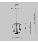 Maytoni Cambio Lampa wisząca 1xE27 Czarny MOD398PL-01GR Maytoni Cambio Lampa wisząca 1xE27 Czarny MOD398PL-01GR