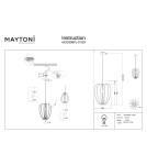 Maytoni Cambio Lampa wisząca 1xE27 Czarny MOD398PL-01GR Maytoni Cambio Lampa wisząca 1xE27 Czarny MOD398PL-01GR