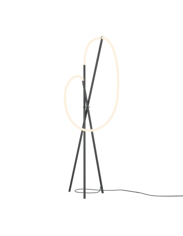 Maytoni Crochet Lampa podłogowa LED 2500lm 3000K Czarny MOD369FL-L36B3K