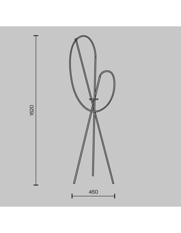 Maytoni Crochet Lampa podłogowa LED 2500lm 3000K Czarny MOD369FL-L36B3K - produkt 2