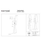 Maytoni Crochet Lampa podłogowa LED 2500lm 3000K Czarny MOD369FL-L36B3K Maytoni Crochet Lampa podłogowa LED 2500lm 3000K Czarny MOD369FL-L36B3K