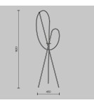 Lampy podłogowe - Maytoni Crochet Lampa podłogowa LED 2500lm 3000K Czerń i mosiądz MOD369FL-L36BS3K - product 2