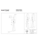 Lampy podłogowe - Maytoni Crochet Lampa podłogowa LED 2500lm 3000K Czerń i mosiądz MOD369FL-L36BS3K - product 8