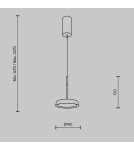 Maytoni El Lampa wisząca LED 700lm 3000K Czarny MOD041PL-L15G3K Maytoni El Lampa wisząca LED 700lm 3000K Czarny MOD041PL-L15G3K
