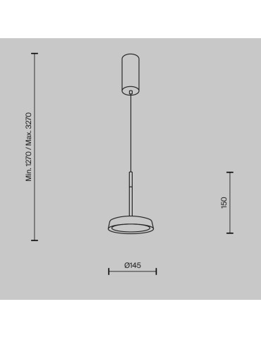 Maytoni El Lampa wisząca LED 700lm 3000K Czarny MOD041PL-L15G3K - produkt 2