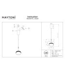 Maytoni El Lampa wisząca LED 700lm 3000K Czarny MOD041PL-L15G3K Maytoni El Lampa wisząca LED 700lm 3000K Czarny MOD041PL-L15G3K