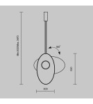 Maytoni Evolution Lampa wisząca LED 350lm 3000K Czarny MOD396PL-L10BL3K Maytoni Evolution Lampa wisząca LED 350lm 3000K Czarny MOD396PL-L10BL3K
