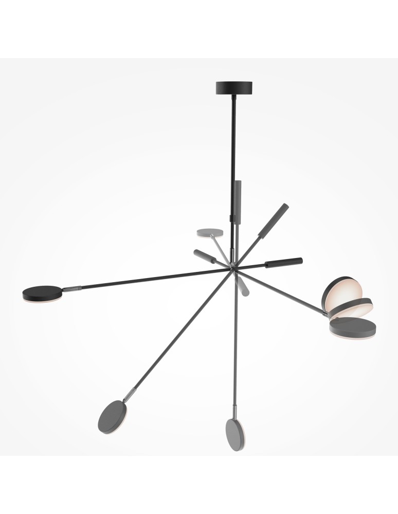 Maytoni Fad Lampa sufitowa LED 500lm 3000K Czarny MOD070CL-L8B3K Maytoni Fad Lampa sufitowa LED 500lm 3000K Czarny MOD070CL-L8B3K