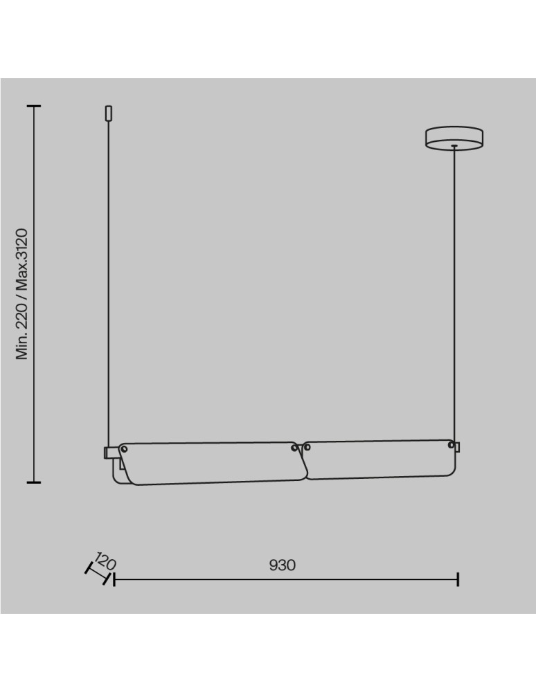 Maytoni Flat Lampa wisząca LED 2480lm 3000K Czarny MOD296PL-L20BC3K Maytoni Flat Lampa wisząca LED 2480lm 3000K Czarny MOD296PL-L20BC3K
