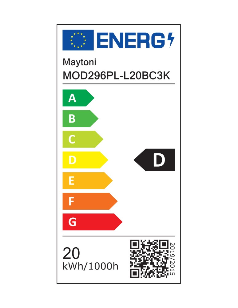 Maytoni Flat Lampa wisząca LED 2480lm 3000K Czarny MOD296PL-L20BC3K Maytoni Flat Lampa wisząca LED 2480lm 3000K Czarny MOD296PL-L20BC3K