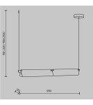 Maytoni Flat Lampa wisząca LED 2480lm 3000K Czerń i mosiądz MOD296PL-L20BS3K Maytoni Flat Lampa wisząca LED 2480lm 3000K Czerń i mosiądz MOD296PL-L20BS3K
