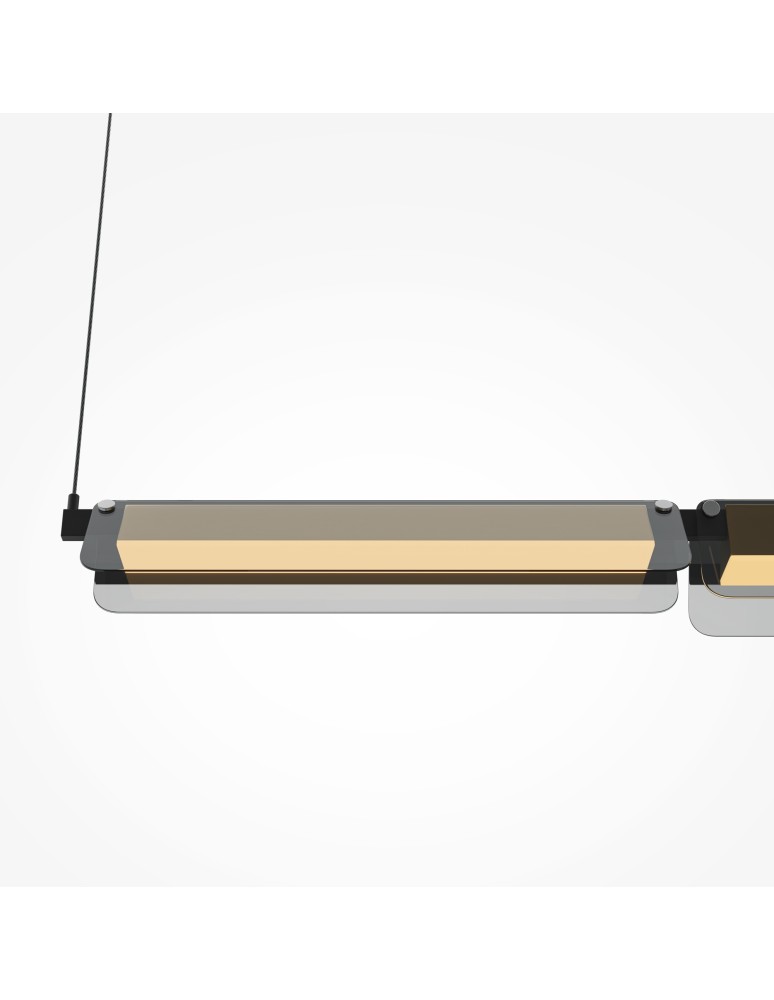 Maytoni Flat Lampa wisząca LED 2480lm 3000K Czerń i mosiądz MOD296PL-L20BS3K Maytoni Flat Lampa wisząca LED 2480lm 3000K Czerń i mosiądz MOD296PL-L20BS3K
