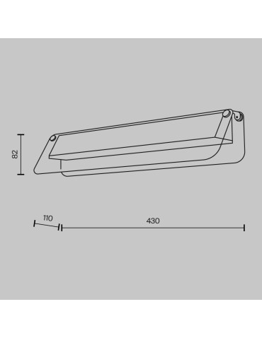 Maytoni Flat Lampa ścienna LED 1150lm 3000K Czerń i mosiądz MOD296WL-L10BS3K - produkt 2