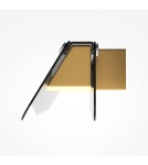 Kinkiety designerskie - Maytoni Flat Lampa ścienna LED 730lm 3000K Czerń i mosiądz MOD296WL-L6BS3K - product 3