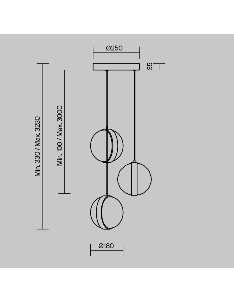 Maytoni Misterio Lampa wisząca LED 2000lm 2700K Czarny MOD379PL-L17B2.7K Maytoni Misterio Lampa wisząca LED 2000lm 2700K Czarny MOD379PL-L17B2.7K