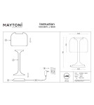 Maytoni Spirito Lampa stołowa LED 820lm 3000K Czarny MOD286TL-L18B3K Maytoni Spirito Lampa stołowa LED 820lm 3000K Czarny MOD286TL-L18B3K