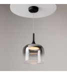 Lampy wiszące pojedyncze - Maytoni Spirito Lampa wisząca LED 1600lm 3000K Czarny MOD286PL-L18B3K - product 4