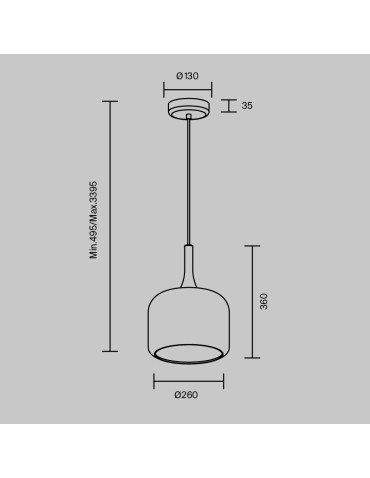 Maytoni Spirito Lampa wisząca LED 1600lm 3000K Złoto MOD286PL-L18G3K - produkt 2
