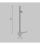 Maytoni Thin Lampa podłogowa LED 800lm 3000K Mosiądz MOD395FL-L28BS3K Maytoni Thin Lampa podłogowa LED 800lm 3000K Mosiądz MOD395FL-L28BS3K